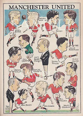 Manchester United Characature Magazine Page 1954 • £3.50