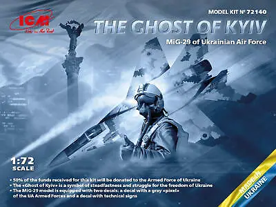 ICM 72140 MIG-29 Of Ukrainian Air Force THE GHOST OF KYIV 1/72 • $19.31