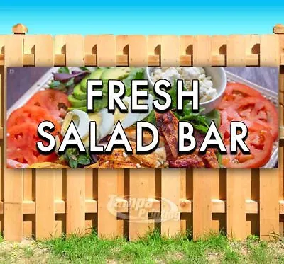 FRESH SALAD BAR Advertising Vinyl Banner Flag Sign Many Sizes • £122.20