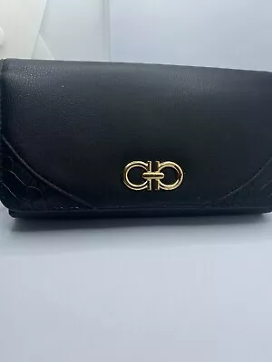 Salvatore Ferragamo Inspired Black Laura Jones  Women's Continental Wallet • $150