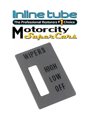 70-71-72 Cutlass 442 W-30 Cutlass-S  Windshield Wiper Switch Dash Board Placard • $13.50