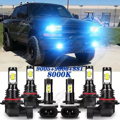 For Chevrolet S10 2000 2001 2002 2003 2004 LED Headlight Bulbs Hi/Lo+ Fog Lights • $32.49