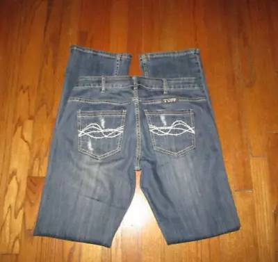 COWGIRL TUFF DFMI Ripped Mid-Rise Boot Cut Jeans Sz 29x35 • $34