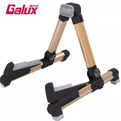 Galux Folding Electric Acoustic Guitar Stand Floor Rack Holder F/ Violin Ukulele • $28.25