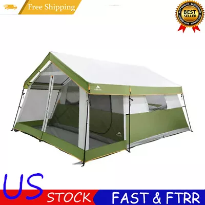 Family Cabin Tent 8-Person Outdoor Camping Tent Portable 1 Room W/ Screen Porch • $127.32