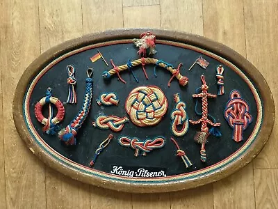 Vintage German Nautical Knots Display - Konig-pilsner - Pub Decor - 1987 - RNA • £79.99