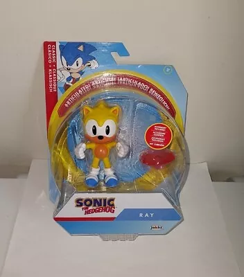 Sonic The Hedgehog Classic RAY The Flying Squirrel 4  Action Figure W/Emerald  • $30