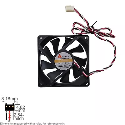 Fan Muffin Cooling DC 12V DC12V 12VDC  80mm 80x80x15 Y.S. Tech FD128015LL ZP • $7.50