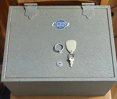 Vintage Meilink Hercules Fireproof Strongbox Key Safe Lined Vault EUC MCM Rare • $274.99