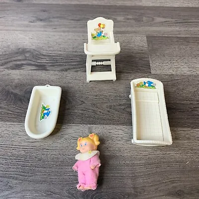 Vintage Meritus ~ First Barbie's Baby 1982 ~Complete Set Baby & Duck Toy • $7.95