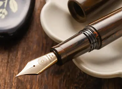 Wancher Dream Fountain Pen | TRUE EBONITE - MARBLE BROWN Calligraphy Pen • $200