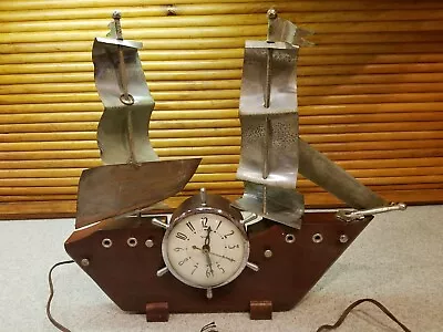 Vintage United Two Sail #403 Boat Clock In Working Order  • $45