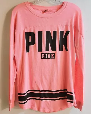 PINK Victoria's Secret Neon Tissue LS Tee With Back Cut-out Detail Womens XS • $1.99