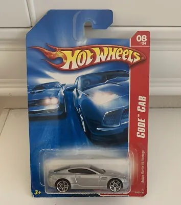 Hot Wheels Code Car Aston Martin V8 Vantage #92 Silver • $4