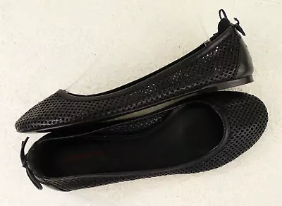 NEW J CREW Retail $158 QUORRA LEATHER BALLET FLATS BLACK SIZE 6.5 ITALY • $68