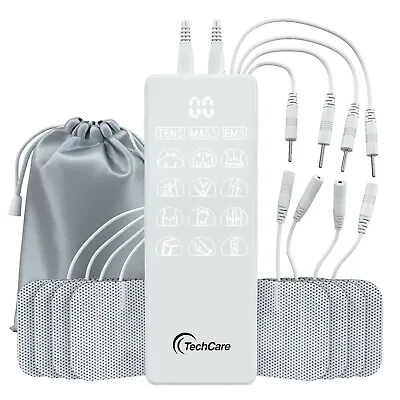 Tens Machine Unit Device Pulse Massager Rechargeable Muscle Stimulator 4 Channel • $49.99