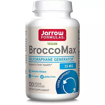 Jarrow Formulas BroccoMax 35mg 120 Veggie Capsules Sulforaphane Liver Support • £40.85