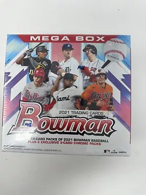 2021 Topps Bowman MLB Baseball Trading Cards Mega Box - New & Factory Sealed • $34.99