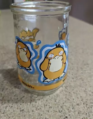 Welch's Pokemon Jelly Jar Glass #54 Psyduck Vintage 1999 Nintendo • $13.75