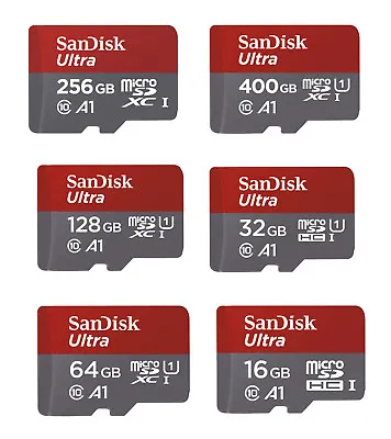 SanDisk Micro SD 32GB 64GB 128GB 256GB 512GB 1TB 16G  Ultra Class 10 Memory A1 • $9.98