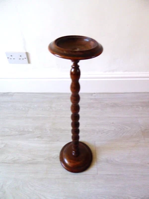 £13 • Buy Vintage Wooden Tapered Twist  Plant Stand Pedastal Jardiniere (2FT High)