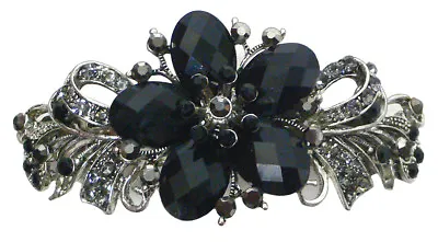 Bella Large Barrette Hair Clip For Women Decked  W. Beads & Crystals U86012-0052 • $9.99