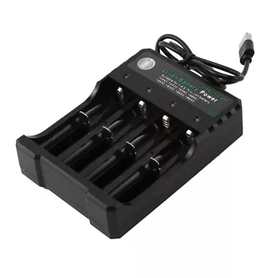 1X(Rechargeable 4-Slot Battery Charger - Usb Fast Charger For 18350 18500 Aaa -  • £9.49