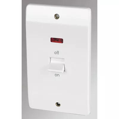 £27.99 • Buy Mk Logic Plus K5215ck Whi 50a Dp Switch/neon Best Price !! Pack Of 3