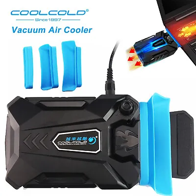 Portable Notebook Laptop Vacuum Air Extracting USB Cooling Pad Cooler Fan B3Z7 • $12.59