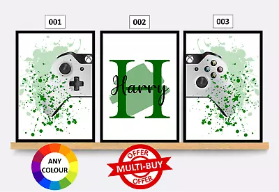 Personalised Gaming Prints Wall Art Poster Bedroom Home Decor Video Game Xbox • £2.99