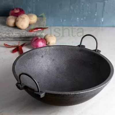 Indian Handmade Cast Iron Kadhai - 7 Inch Dia • $65