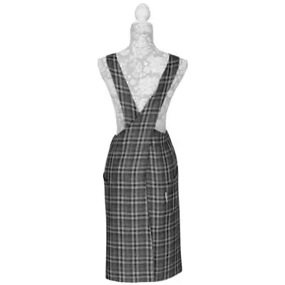 Linen Crossover Apron - Birkdale Tartan - Handmade In The UK • £10.99