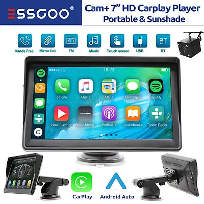 7 Inch Car Radio Stereo Wifi CarPlay Android Auto BT GPS Navigation FM + Camera • $50.17