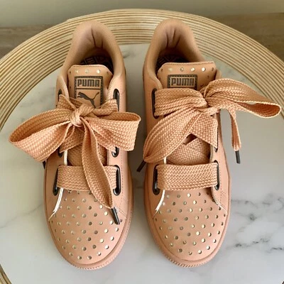 $48 • Buy PUMA - Basket Heart Lux Dusty Rose Sneakers Shoes - EU 38.5 (Aus 7.5) - NEW