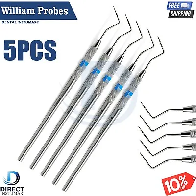 5PCS Williams Dental Probes Color-Coded Periodontal Perio Probe William Michgan • $15.63