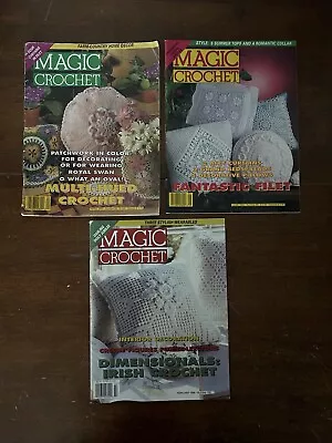 Lot Of 3 Vintage Magic Crochet Magazines • $9