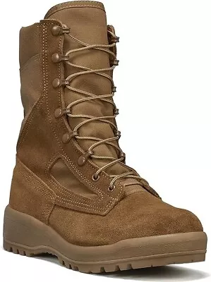 BELLEVILLE C390 Mens 8  Hot Weather Leather Combat Boot Coyote Brown Sz 13 Reg • $79.95