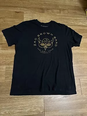 Zac Brown Band The Owl Tour 2019 T-Shirt Black Men's Size XL Double Sided • $11