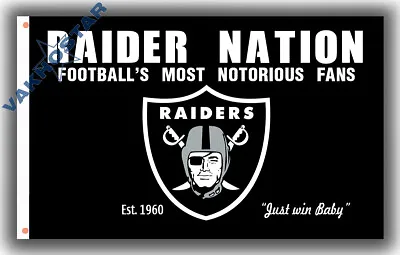 Raiders Nation Memorable Football Flag 90x150cm 3x5ft Las Vegas Fan Banner • $14.95