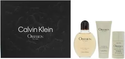 Calvin Klein Obsession Men 3 Piece Fragrance Gift Set EDT 125ml • £59.99