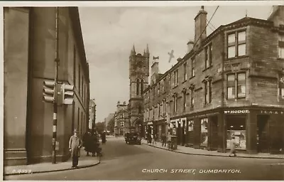 £9 • Buy CHURCH STREET, DUMBARTON - Dunbartonshire Postcard