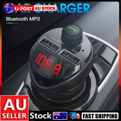 Bluetooth 4.2 FM Transmitter Hands Free Car Kit MP3 Music Player USB Car Charger • $9.96