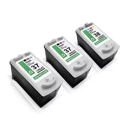 3x Cartridges For Canon IP 1800 1900 2500 2600 PG37 CL38 CMYK • £62.41