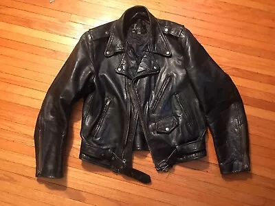 Vintage Lesco Leather Motorcycle Biker Jacket Size 42 • $129