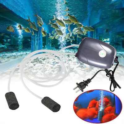 Hot SALE!Stabe 120 Gal Aquarium Fish Tank Oxygen Air Pump Hydroponics Aerator US • $10.07