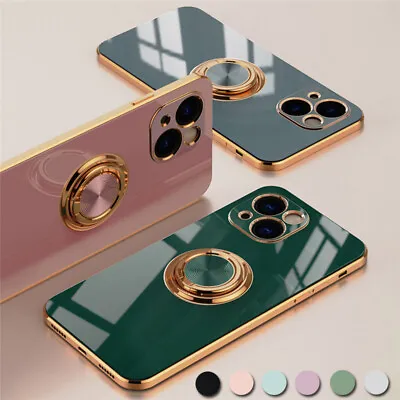 $3.76 • Buy Ring Stand Case For IPhone X XR XS 11 12 13 14 Pro Max 7 8 Plus Soft Back Cover