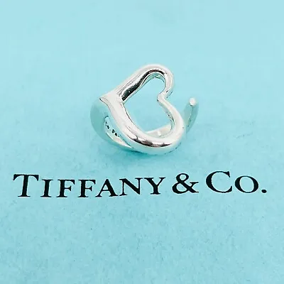 £120 • Buy Tiffany & Co Ring- Elsa Peretti Open Heart Ring - Vintage Tiffany- UK Size L