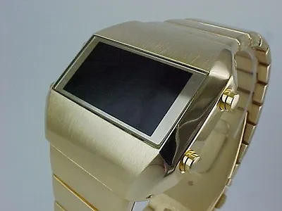 GOLD Rare Old Vintage 70s 1970s Style LED LCD DIGITAL Retro Watch  • $62.22