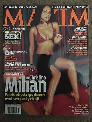 MAXIM UK EDITION #90 OCTOBER 2002 Christina Milan Cover • $29.99