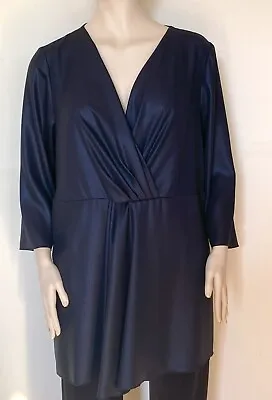 MARINA RINALDI By MAX MARA Draped Blouse TunicPlus Size 25 MR 16W 46DE 54IT • $59